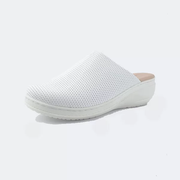 Sabot pour femme compense 011 blanc..........  sandale médicale femme confortable Maroc